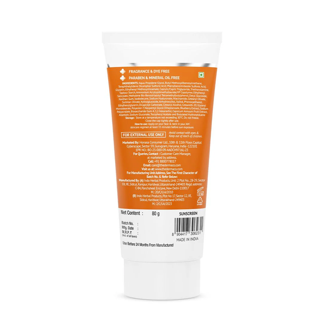 1% Hyaluronic Sunscreen Aqua Gel In-Vivo Tested (ISO 24444:2019 Certified, CTRI/2025/02/080287) with SPF 50 & PA++++ - 80g - Image 12