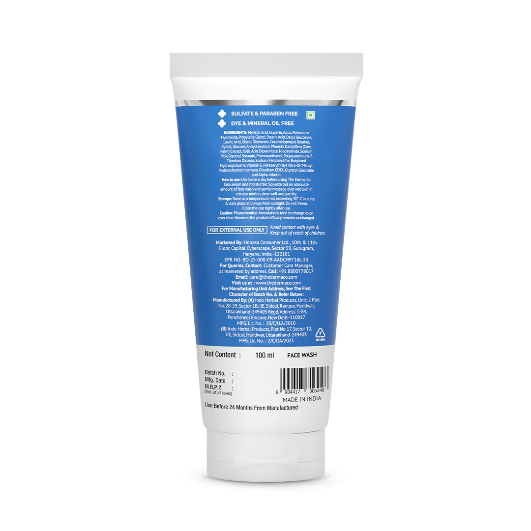 1% Kojic Acid Face Wash with Niacinamide & Alpha Arbutin For Dark Spots & Pigmentation - 100ml - Image 9