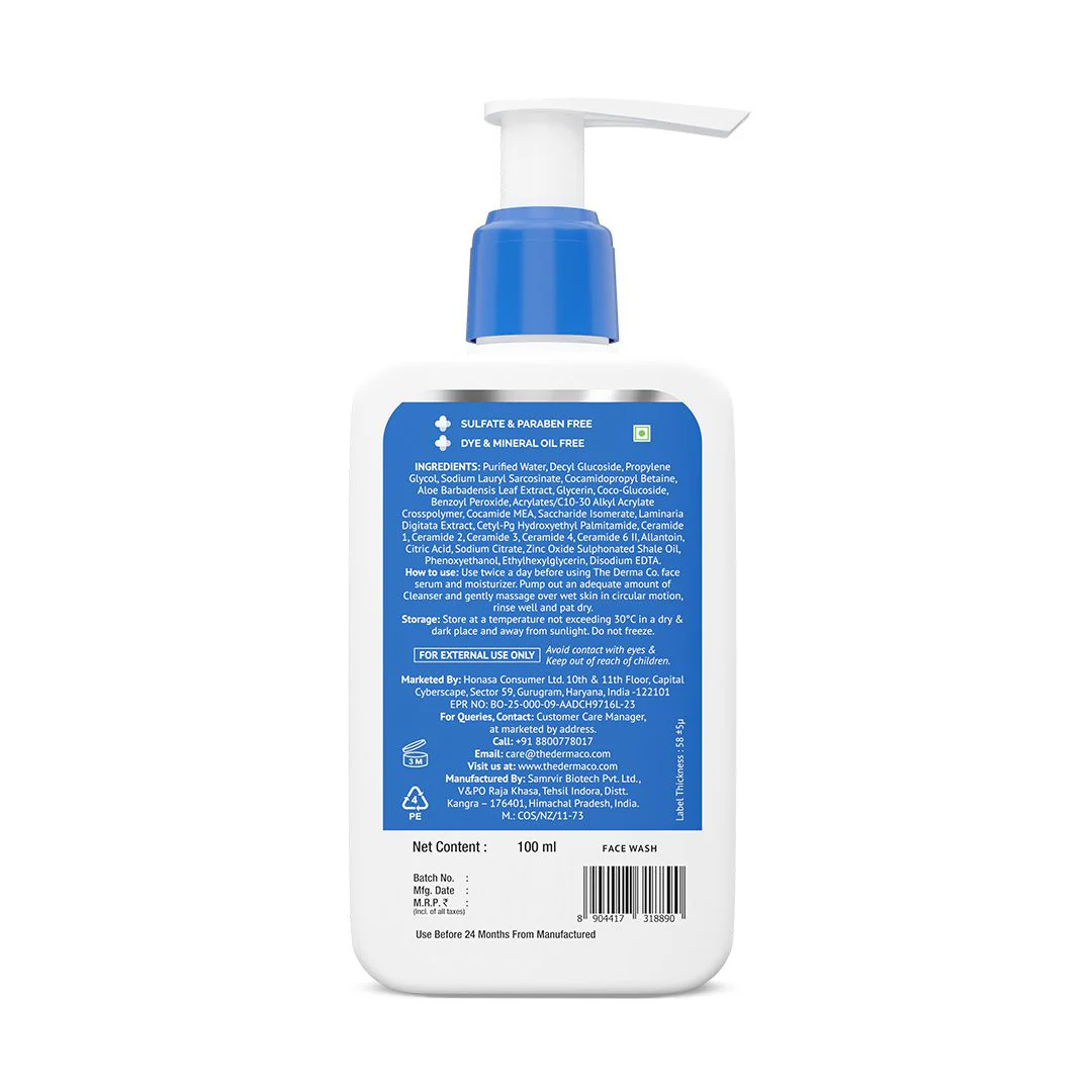 2.5% Benzoyl Peroxide Gel Face Wash with Glycerin & Allantoin for Active Acne - 100 ml - Image 11