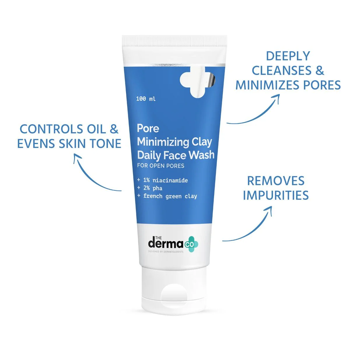 Pore Minimizing Clay Daily Face Wash with 1% Niacinamide & 2% PHA - 100 ml - Image 4